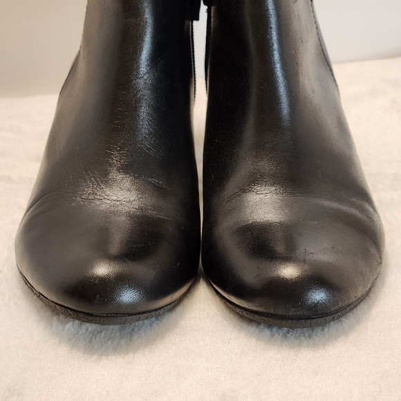 🎉Sam Edelman Maddox Black Leather Zip Ankle Boots Size 6.5 - Picture 9 of 13
